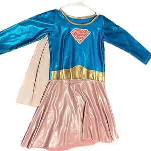 Super Girl 7  Kids Costume - Blue and Pink
